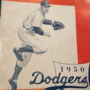 1950 Brooklyn Dodgers Yearbook With Autographed Team Picture +